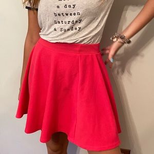 Trendy Hot Pink Peplum Skirt